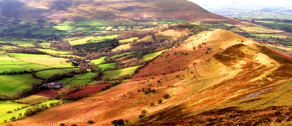 Black mountains Wales Nr Talgarth showing Pen y Fan in the distance.# dailyshoot - mountains By: Leshaines123 Source: flickr License: by